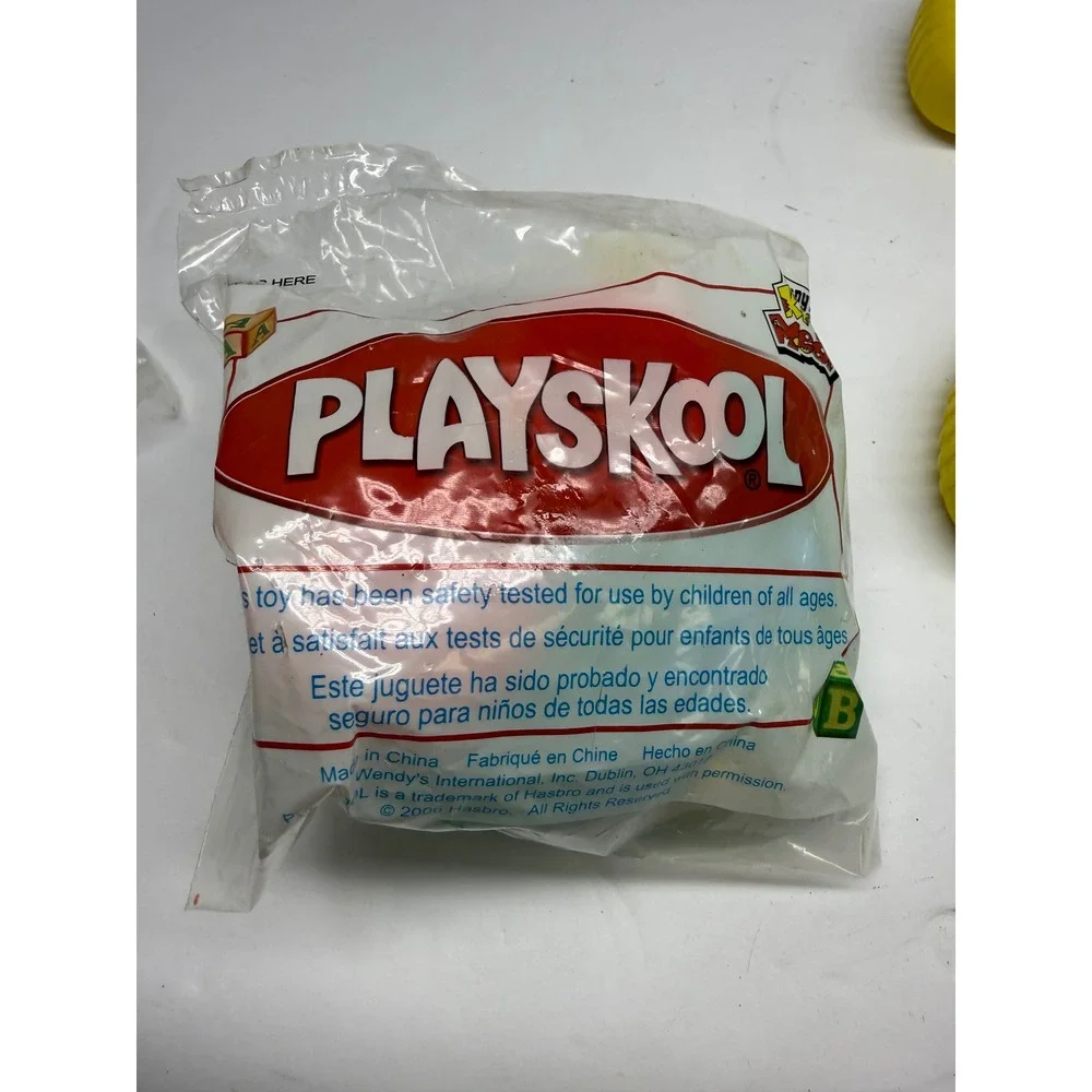 Playskool Toy Lot Vintage Spinning Gears and Wendys Kids Meal Vehicles 4pc